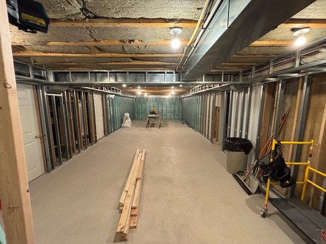 Basement remodel before